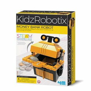 4M KidzRobotix Money Bank Robot - robotická pokladnička šedo-oranžová