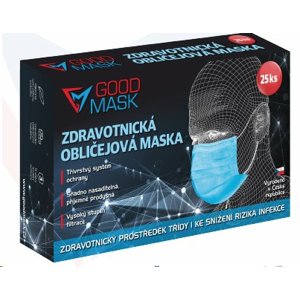GOOD MASK Zdravotnická obličejová maska, 25ks (rouška)